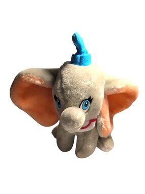 Dumbo Plush Walt Disney World Vtg Gray Blue Hat elephant Collectible Toy